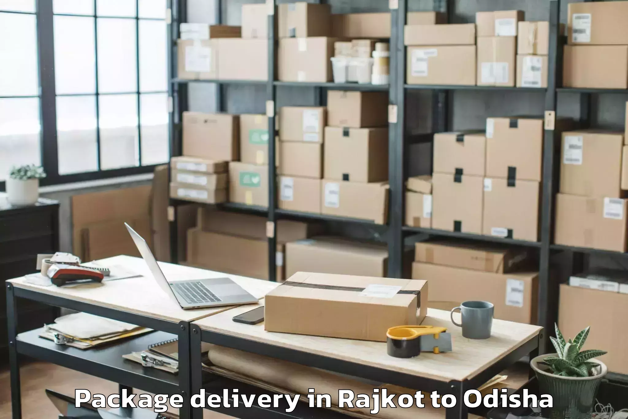 Hassle-Free Rajkot to Odagaon Package Delivery